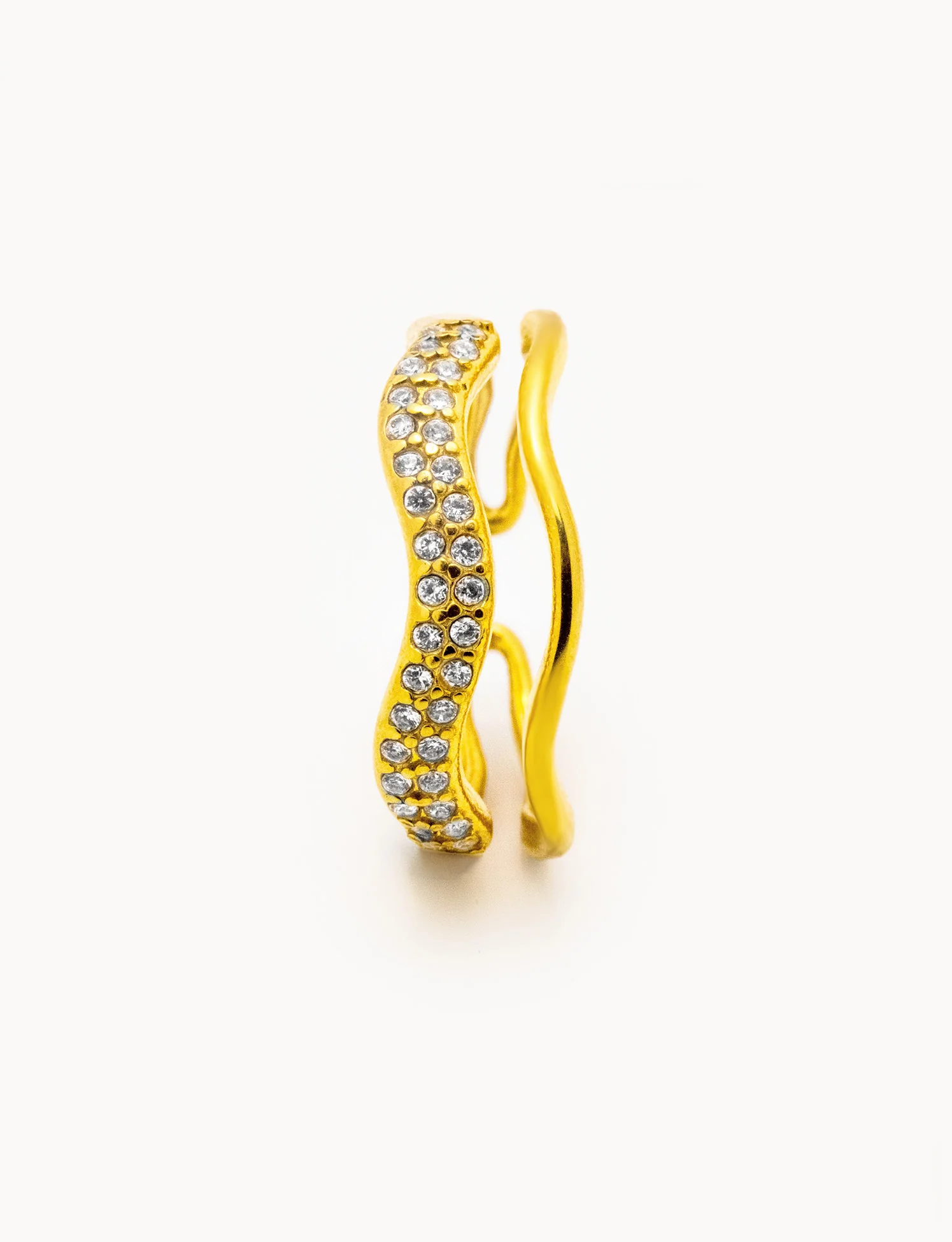 Anello Double Waves Sparkling - Image 5