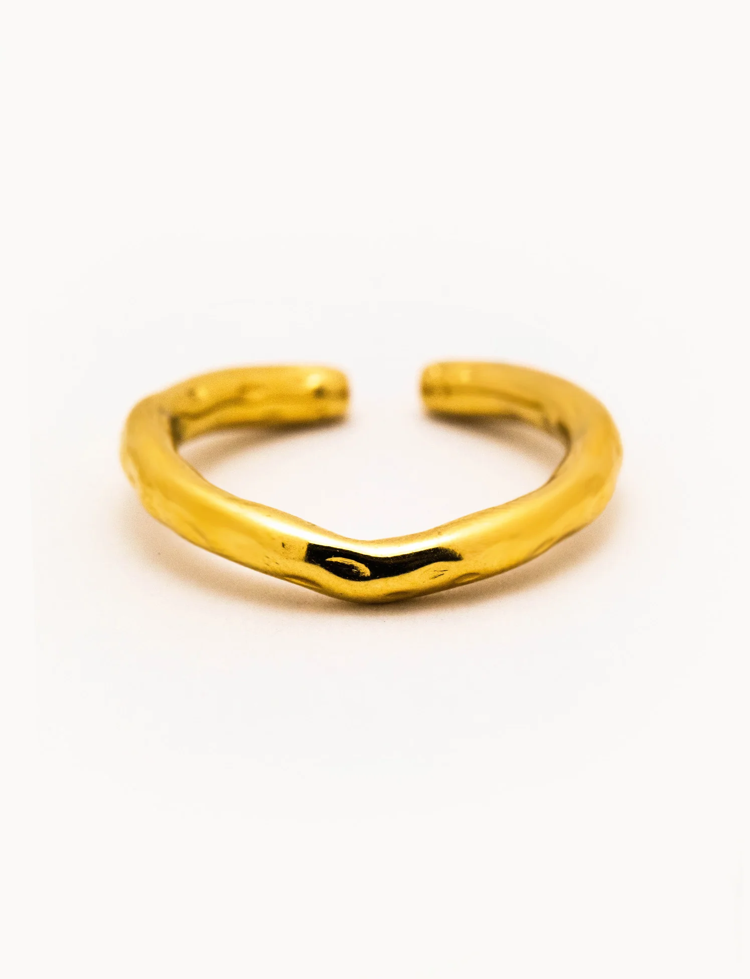Anello Line Fluido Martellato - Image 5