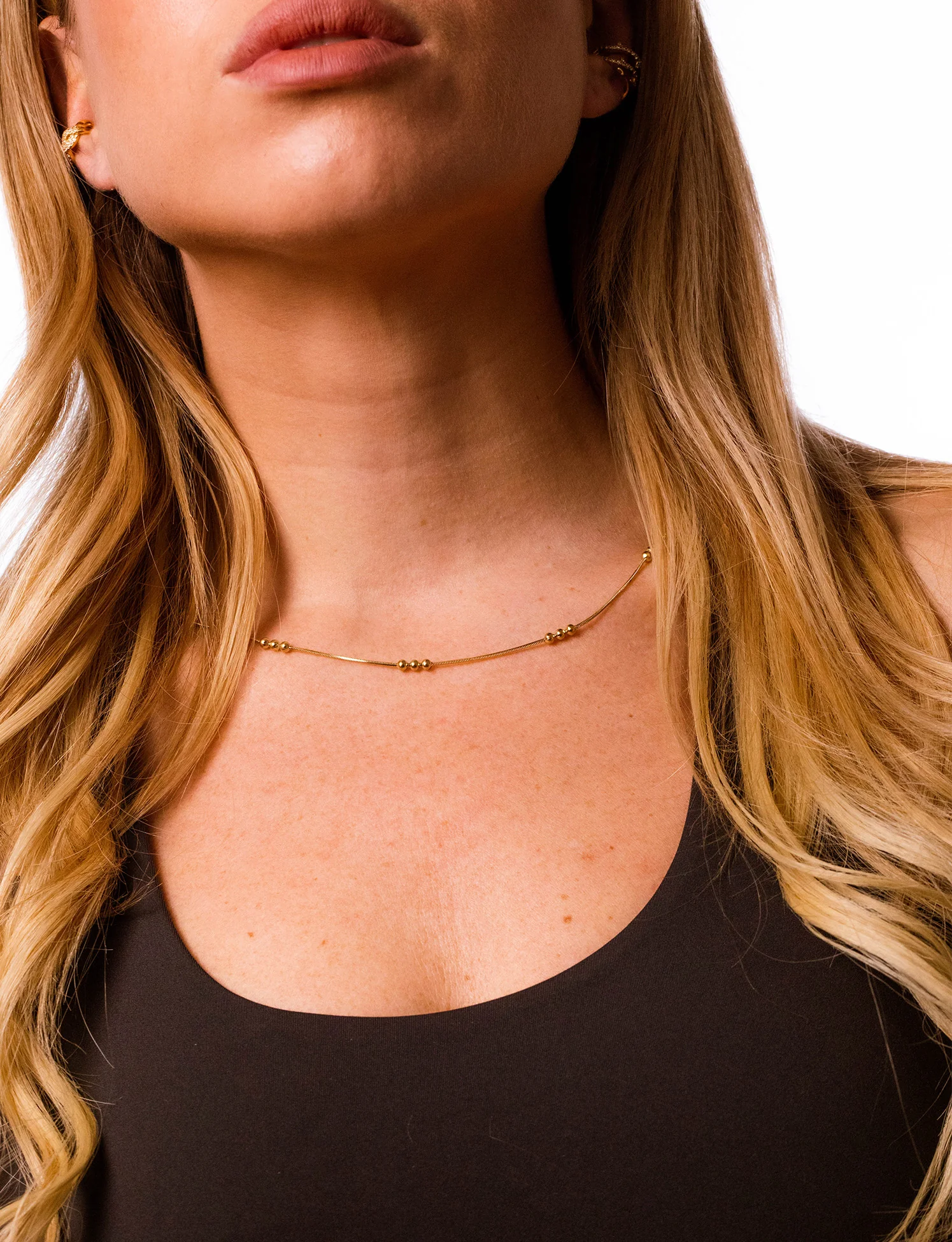 Collana Filo Invisibile con 3 palline - Image 2
