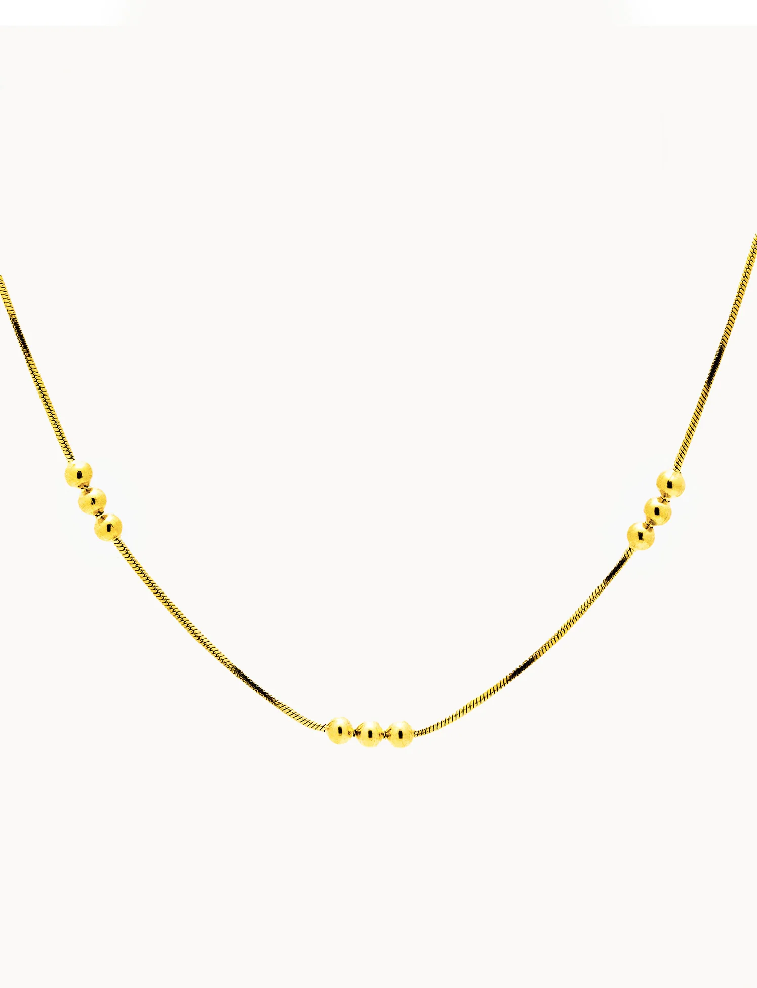 Collana Filo Invisibile con 3 palline - Image 3