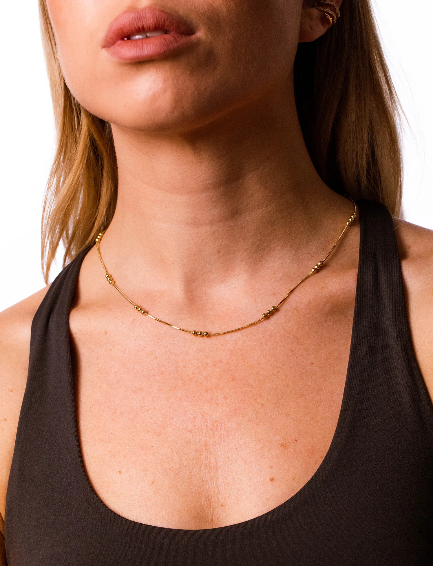 Collana Filo Invisibile con 3 palline - Image 5