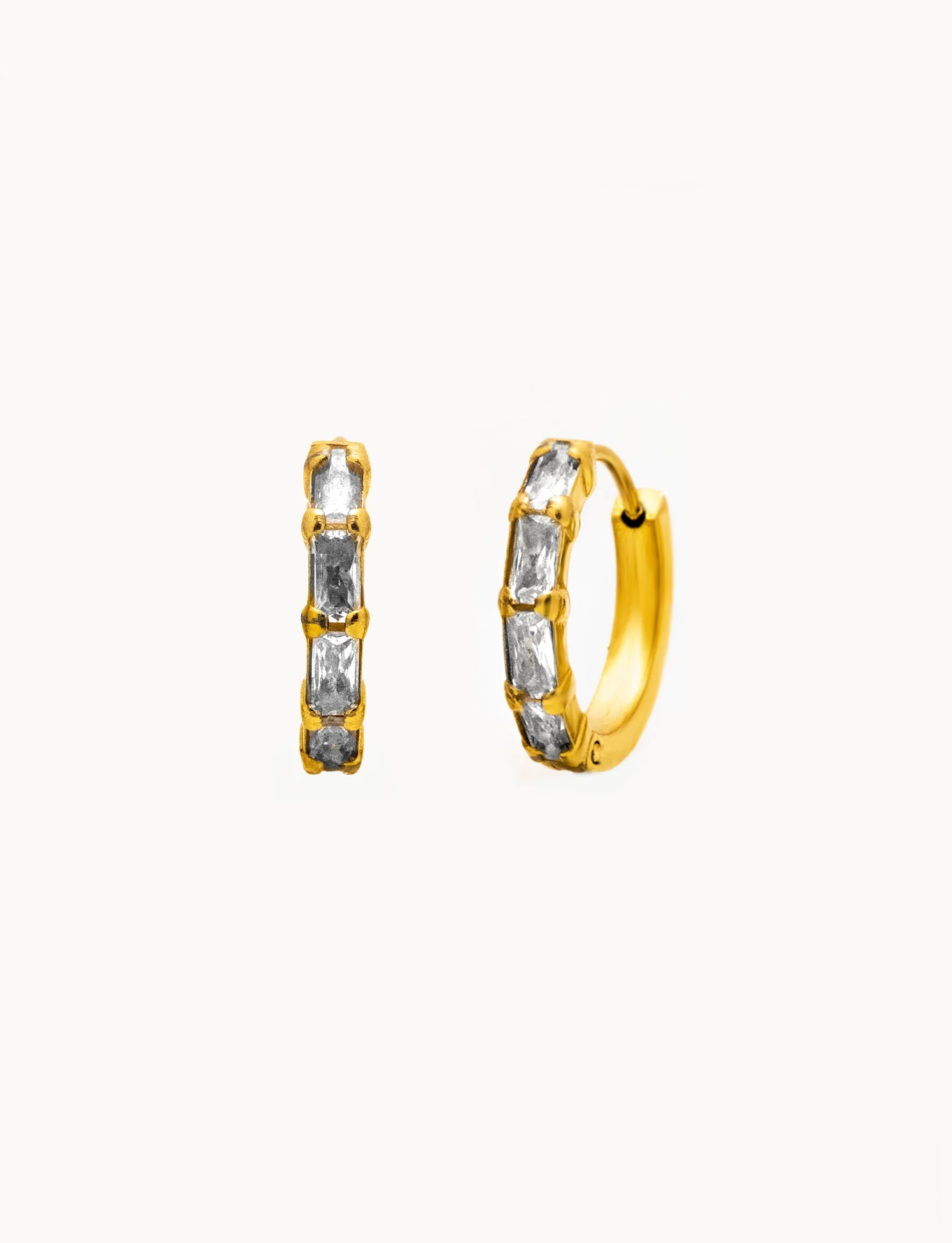 Orecchini Bamboo Baguette Sparkling - Image 3