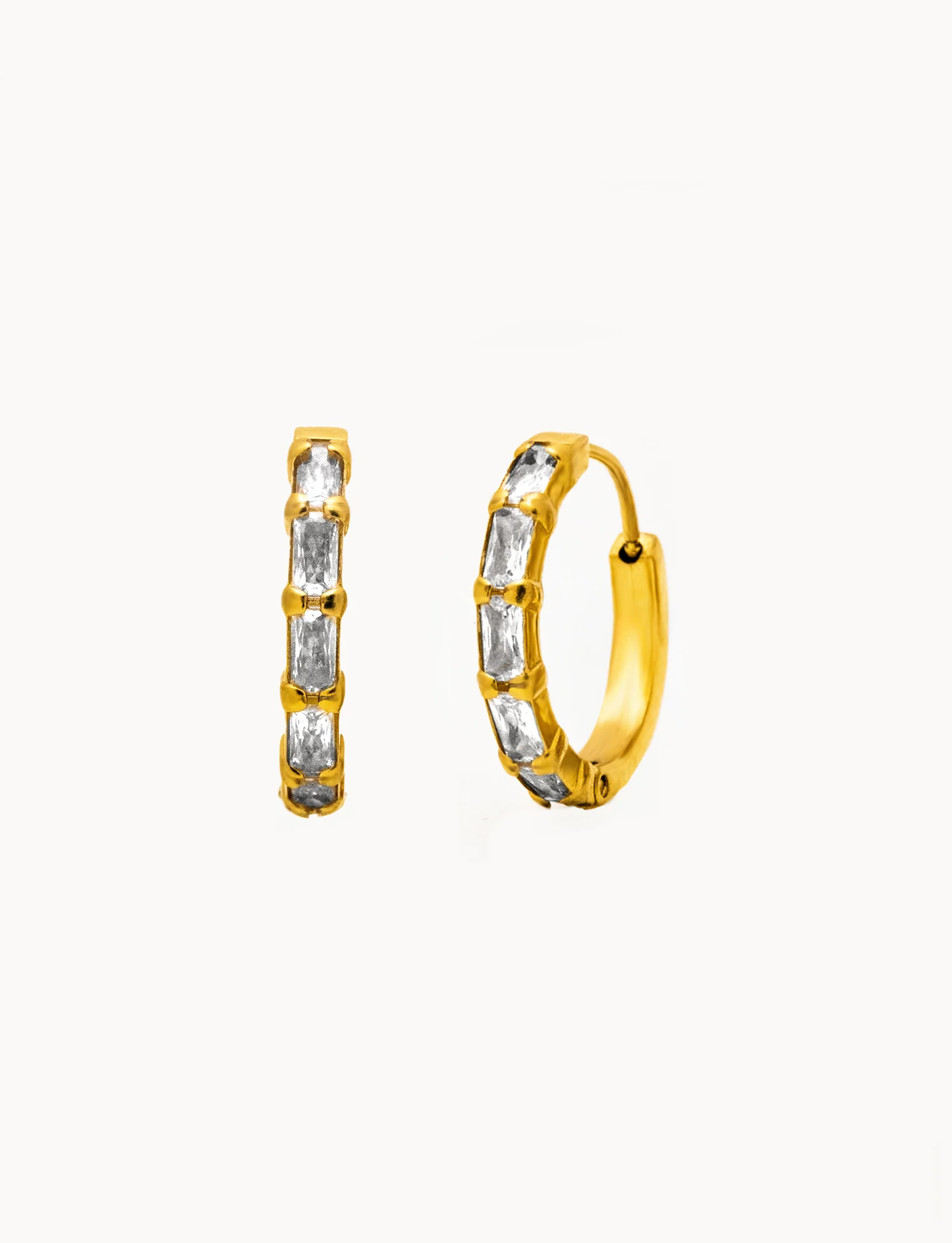Orecchini Bamboo Baguette Sparkling - Image 7