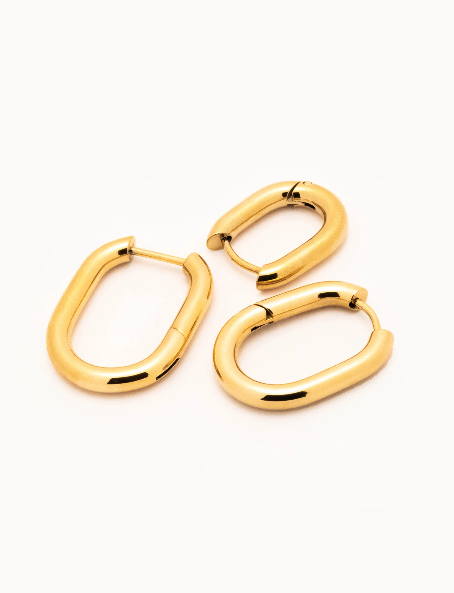 Orecchini Hoop Chunky Rettangoli - Image 3