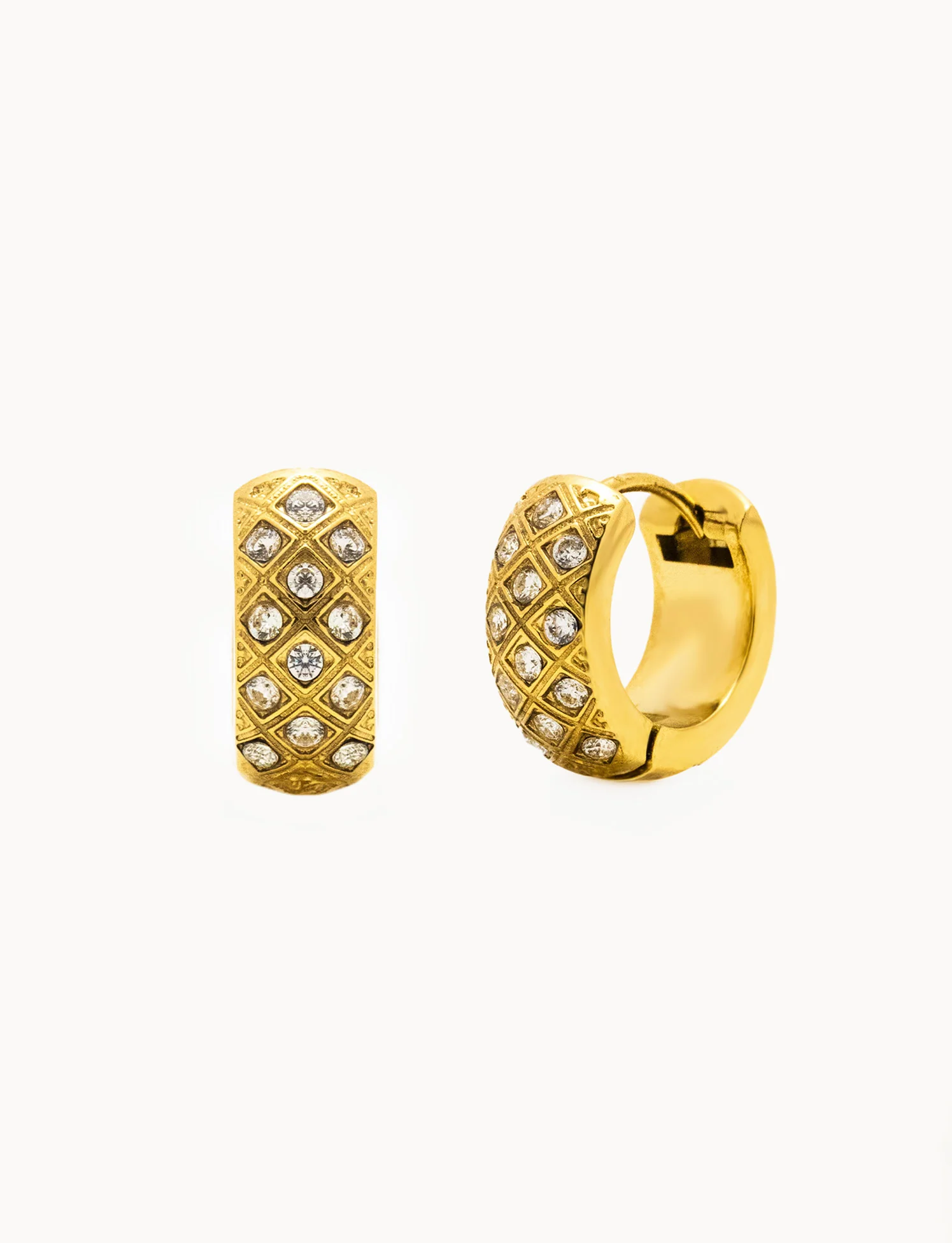 Orecchini Hoop Sparkling Net - Image 5