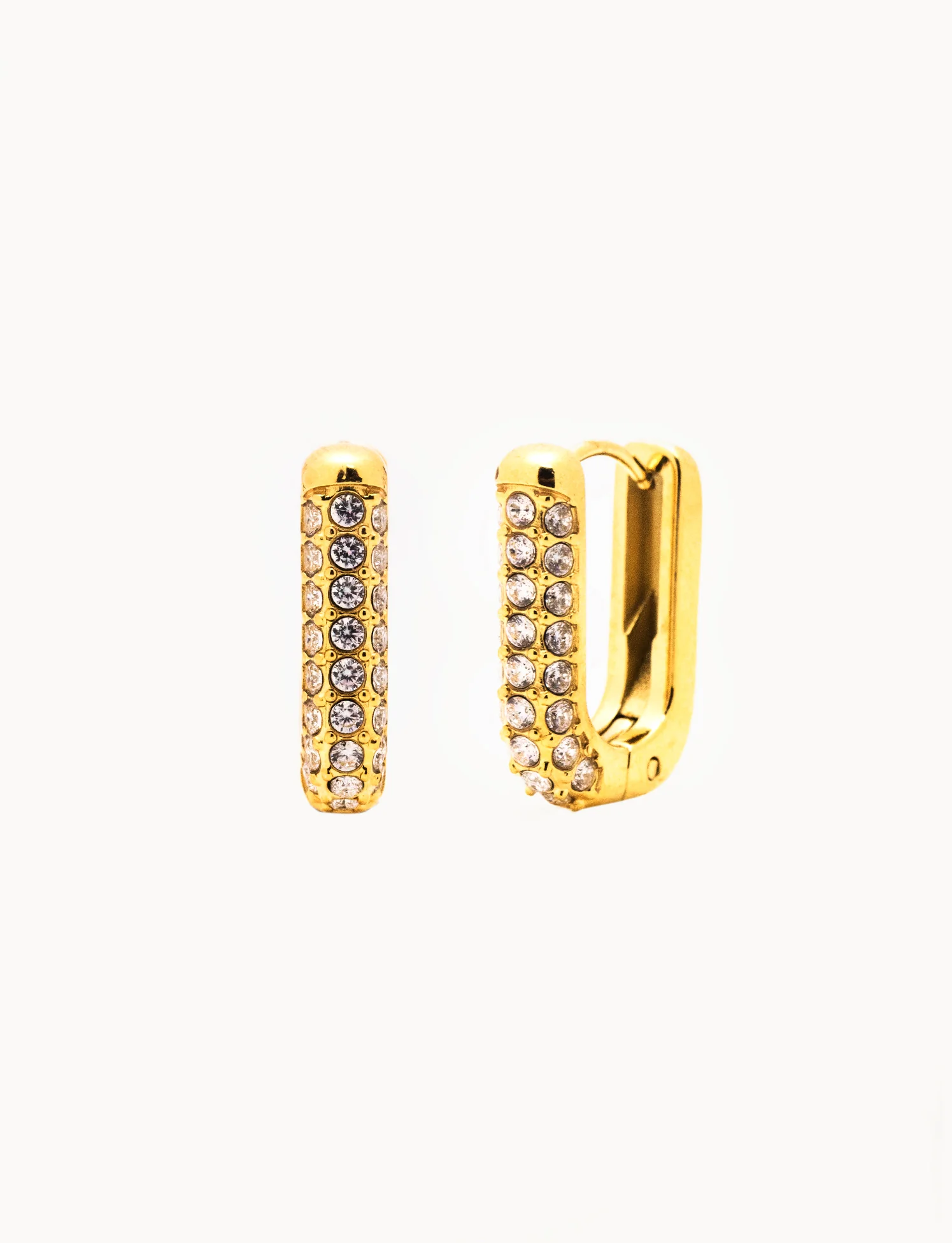 Orecchini Hoop Sparkling rettangolari - Image 9